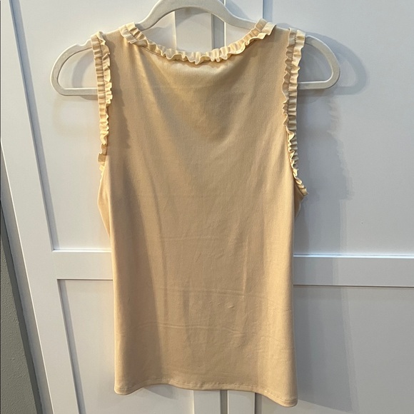 Doe & Rae Ruffled Tank Top in Cream - Picture 3 of 3